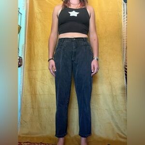 Rare vintage Rocky Mountain high waisted black jeans